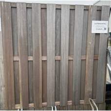 RESTPARTIJ Tuinscherm 15-planks hardhout 180 x 180 cm Showmodel